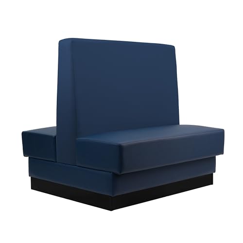 Image of FDP Pro Series Double-Sided Restaurant Booth - Navy, 15427-NV