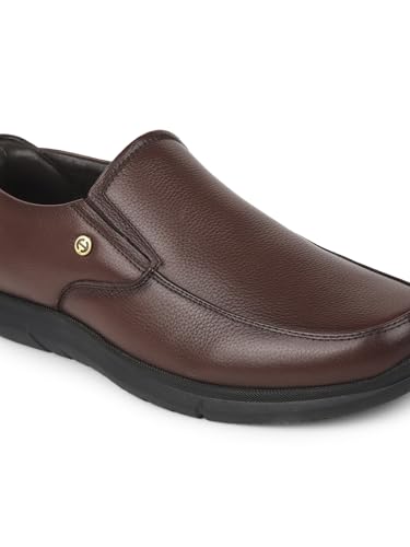 Image of Liberty Healers SCL-1 Formal Non Lacing Moccasin Shoes for Men with PU Sole | Comfortable Outsole and Lightweight | Cushioned Footbed | Suitable for Office