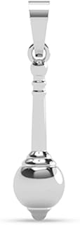 clara Pure 925 Sterling Silver Hanumanji Gada Men Pendant Necklace | With or Without Chain | Gift for Men & Boys |Religious, Platinum Plated-picture-31