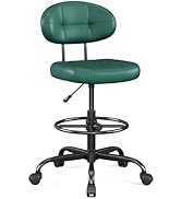 Misolant Cadeira de desenho, cadeira de escritório alta sem braços com anel de apoio para os pés para mesa em pé, pequena...