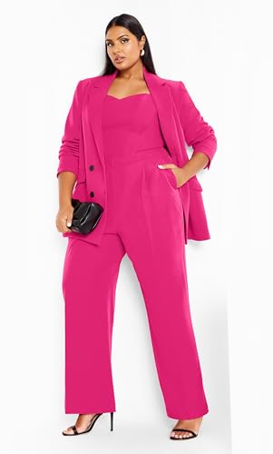City Chic Women's Plus Size Oversized Alexis Blazer Jacket2