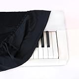 Jonikuper Elastische Tastaturabdeckung für elektronische Klaviere mit 61, 73, 76 und 88 Tasten, staubdichtes Spandex-Gewebe mit verstellbarem Kordelzug, universelle Passform für digitale