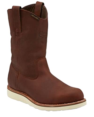 Chippewa Men's Edge Walker Waterproof Western Work Boot Soft Toe Brown 11.5 EE