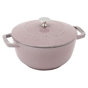 Staub Wa-NABE 40508-871 Chiffon Rose L 7.9 inches (20 cm) Handed Cast Iron Pot, 3 Rice Cooking, Induction Compatible, Japanese Authentic Product