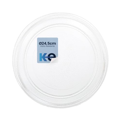 Recambio de Plato Giratorio Universal para Microondas Compatible con Teka, Balay, LG | Diámetro Exterior Ø 245mm y Diámetro Interior Ø 180mm | Vidrio resistente