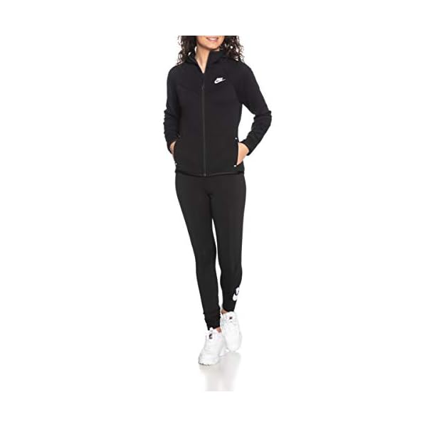 Nike Sportswear Windrunner Tech Fleece Women's Full-Zip Hoodie Black/White BV3455-010 (Size: XS)