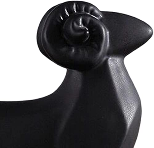 Figura Decorativa de Oveja de Cerámica Negra Tamaño M miniatura 4