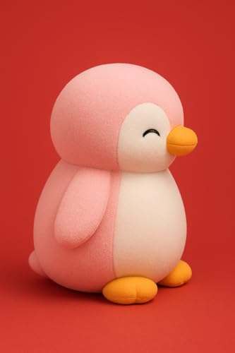 Image of Grey Penguin Plush Stuffed Animal, Cute Smiling Face Design with Beak and Feet, Soft Cuddly Toy for Kids (Penguin Grey-28CM)