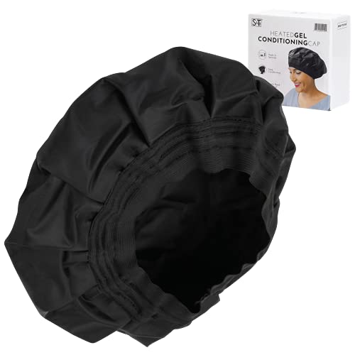 S&T INC. Cordless Heated Deep Conditioning Cap, Heat Cap for Deep Conditioning, Black, 10 Inch Diameter