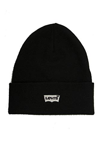 Levi's Batwing Embroidered Slouchy Beanie, Cuffia Uomo, Nero (Regular Black), Taglia Unica
