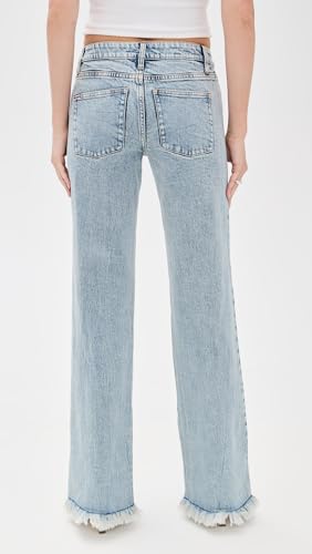 alice + olivia Women's Roxie Embellished Straight Flare Full Length Jeans3