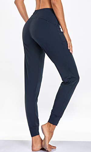 Image of Oalka Women's Joggers High Waist Yoga Pockets Sweatpants Sport Workout Pants