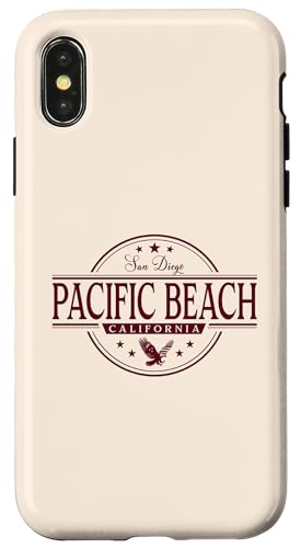 パシフィックビーチ サンディエゴ カリフォルニア - パシフィックビーチSDラベル スマホケース iPhone X/XS 用