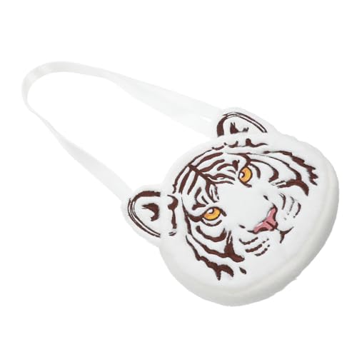 Plush Tiger Crossbody Bag for Boys and Girls Animal Messenger Bag Soft Children's Shoulder Purse Adjustable Strap Cute Plush Handbag for Boys and Girls