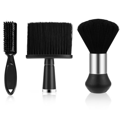 Pennello Parrucchiere,3 PCS Spazzole da Taglio per Capelli Set di Pennelli per il Collo Spazzola per il Collo per la Pulizia dei Capelli e la Rimozione Della Polvere Nel