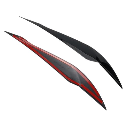 1ペアカーヘッドライト眉40x5x5cmブラックトリムのほとんどの車両と左側の左側のアクセサリーと互換性