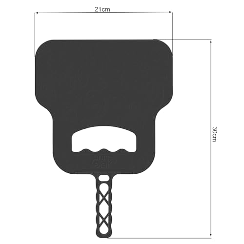 4BIG.Fun Grillfächer Wedel Anzündhilfe Grill BBQ Anmachwedel Kamin Ersatz Fächer Kohle Schwarz