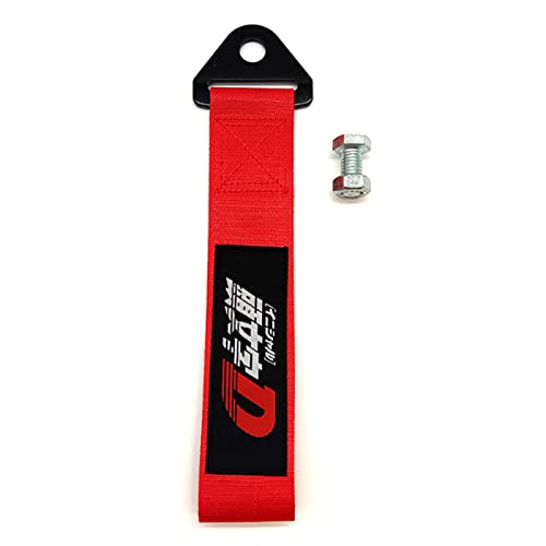 Initial D Tow Strap Fujiwara tofu Store AE86 JDM Sports Racing Trailer Belt Personalized Traction Rope Hook for Front or Rear Bumper-D Type