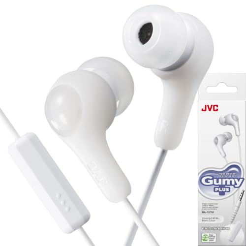 Image of JVC Gumy HAFX7MWN Earbuds in Ear Headphones with Mic and Remote, White