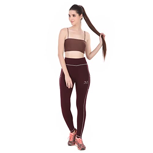 Image of Yoga Pants for Women High Waisted Stretchable Workout Jeggings with Pockets.