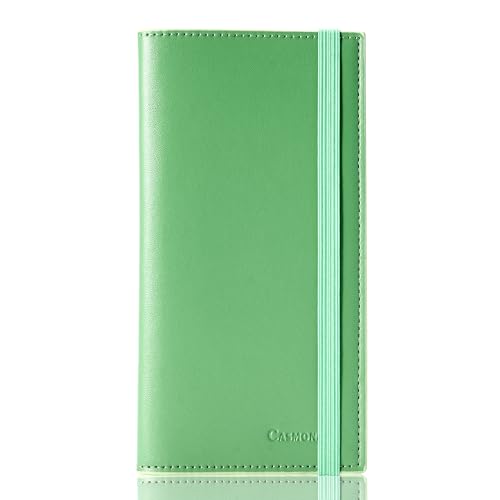 Image of CASMONAL Checkbook Covers for Personal Checkbook Holder RFID Premium Vegan Leather Checkbook Cover for Duplicate Checks