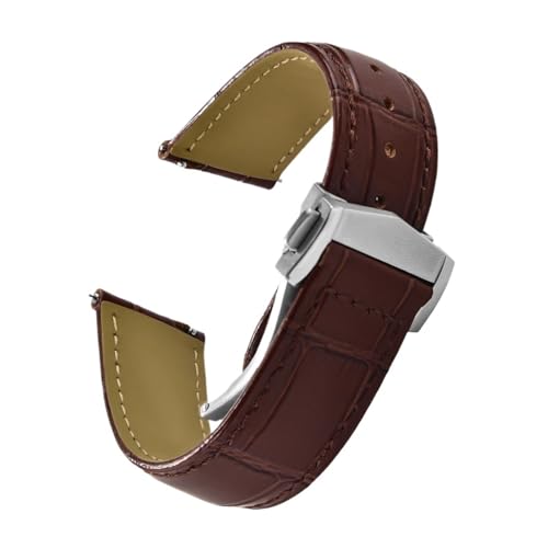 19/20/21/22mm U[EHb`Xgbv IK Xs[h V[}X^[ 300 tH[fBONXv NCbN[X U[Xgxg jo[TΉ(Brown-Silver Buckle,21mm)