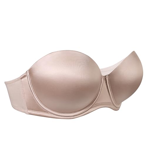 Image of HACI Comfort Everyday Padded Demi Underwire Bra(Beige,34B)
