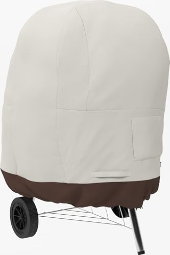 Amazon Basics Housse pour barbecue au charbon, 67 cm de diamètre, Blanc