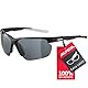 ALPINA DEFEY HR - Verzerrungsfreie und Bruchsichere Sport- & Fahrradbrille Mit 100% UV-Schutz Für Erwachsene, black-white matt, One Size
