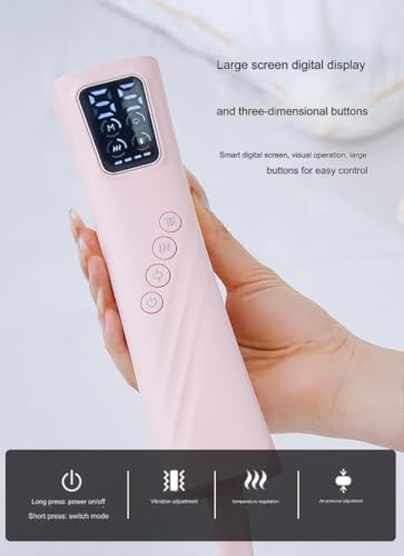Casque de massage tête et yeux rose rechargeable avec compresse chaude - 5