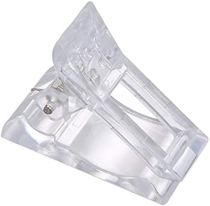 Sminakh® 10Pcs Poly Gel Quick Building Nail Tips Clip Plastic Transparent Finger Extension UV LED Builder Finger Extension Clip Nail Tips Clips for Quick Building DIY Manicure Nail Art Tool(15pcs)