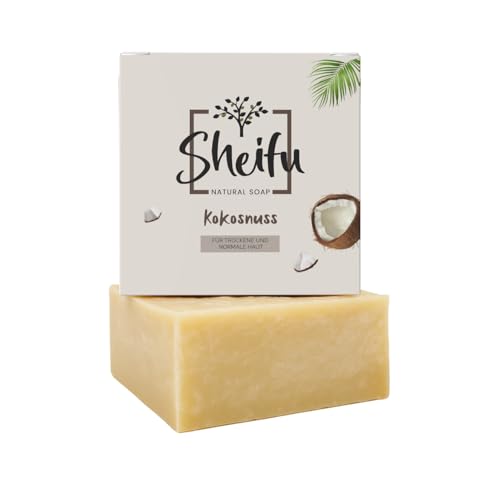 Sheifu Jabón natural de alquitrán de enebro, jabón de ducha para pieles grasas e impuras, combate las espinillas y el acné sin aceite de palma, vegano, sostenible, hecho a mano, 125 g