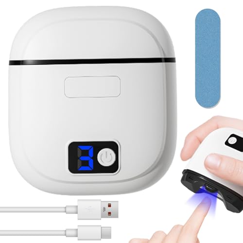 Epinovo Electric Nail Clipper with Nail File, USB Rechargeable Automatic Trimmer for Adults, Seniors, Men, Women, Children, 3-Speed Levels (White) – Not for Toenails
