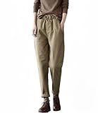 冬のウェア裏起毛テーパードパンツ