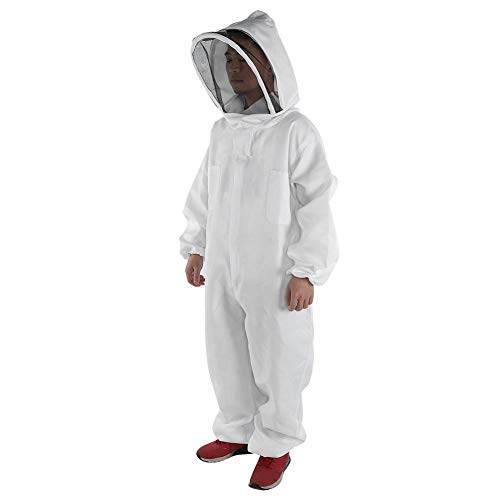 Mumusuki Beekeeping Jacket Beekeeping Suit Professional Beekeeping Foldable Fencing Veil Coverall Bee Smock with Front Zipper(L)