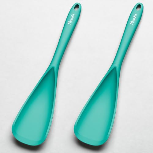 Silikon-Spatel-Löffel, ideal zum Kochen und Servieren, langlebiges BPA-freies mattes schwarzes Silikon, nahtloses Design… – Ansicht 1