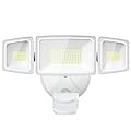 Onforu 65W LED Flood Light Motion Sensor Outdoor, 6500lm LED Security Light with Three Head, IP65 Waterproof LED Exterior Floodlight, 6500k Wall Light for Entryways Stairs Yard Garage