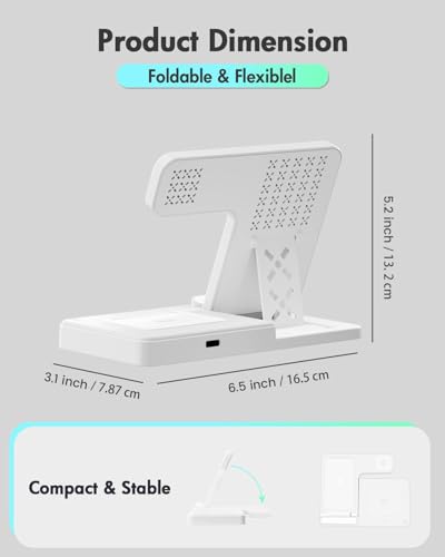 GETPALS 3-in-1 Wireless Charging Stand (Qi, 15.5W) — view 4