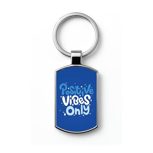 Image of Stylish Metal Keychains with Permanent Glossy Print - Inspirational Quotes & Spiritual Designs - Perfect Key chains for loved ones, Personal Use, Gifts & Return Gifts