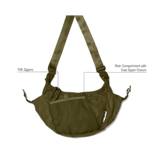 Image of Baboon to the Moon Crescent Crossbody Travel Sling Bag