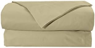 EL&ES Bedding Collections Bedsheets 600 Thread Count, 100% Cotton Twin XL Sheets Set, Ladder Hem Stitch, 3-Piece Bedding Set, 15-inch Elastic Deep Pocket Fitted Sheet, Taupe
