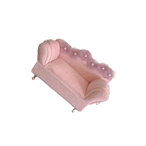 KIOALXZ Caja de joyería organizadora en Miniatura, Elegante sofá, Almacenamiento, Escala 1/12, Muebles para casa de muñecas, Caja de Muebles para casa de muñecas, Regalo para
