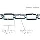 Corderie Italiane 006007838 Kette geschweißt Genovese, Longtop elektrolytisch verzinkt, 3 x 26 x 6 mm, 3 m