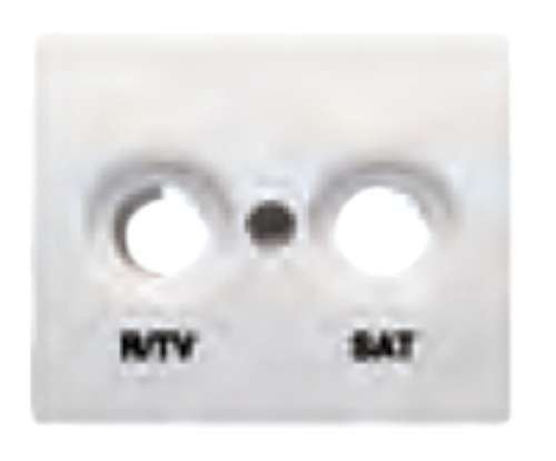 Bjc mega - Tapa toma r/tv-sat mega blanco perla mabe