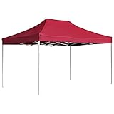 skm gazebo professionale pieghevole alluminio 4,5x3 m rosso vino (18,6) kg