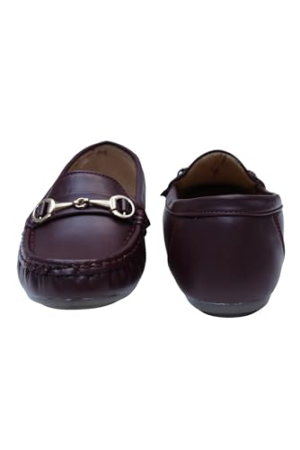 Image of CatBird Women's Metal Detail Slip-On Loafers | Cushioned Comfort Flats | Lightweight Office & Casual Shoes | Anti-Slip Sole Footwear