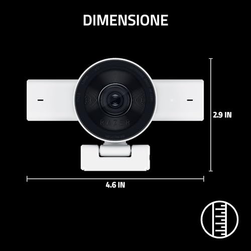 Kiyo V2 - Webcam 4K 30 FPS con inquadratura automatica basata sull'intelligenza artificiale - Gamma dinamica elevata - Obiettivo ultra-grandangolare - Compatibile con OBS e Xspli | Bianco - Webcam - Immagine 10