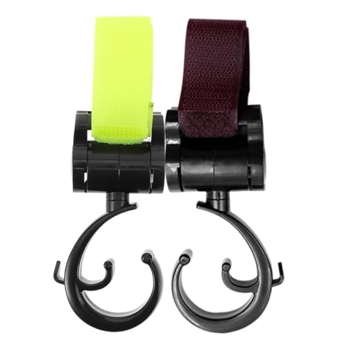 GLEAVI 2Pcs Stroller Hook Heavy Duty Stroller Strap Clips for Motorcycles and Electric Scooters Versatile Hangers for Diaper Bags Shopping Bags and More Easy to Use