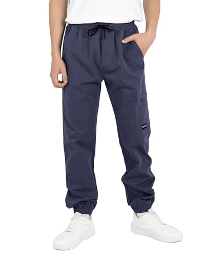 Pantalones cargo para correr con goma elástica y algodón transpirable