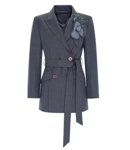 Blazer femme business Kromoc veste de costume à rayures bureau et travail